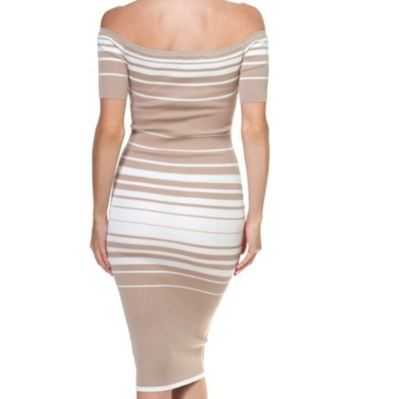 Off Shoulder Knit Dress - Picture 2 of 3